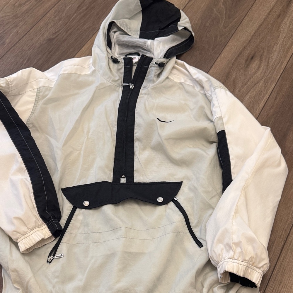 Nike Black and White Windbreaker Jacket